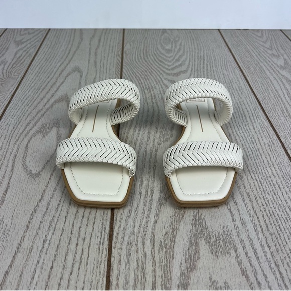 Dolce Vita Women's  Inya Braided Womev Strap Flat Sandals 6.5 Ivory $100 - Picture 2 of 8